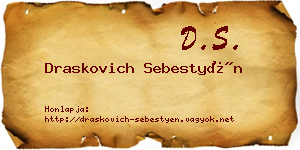 Draskovich Sebestyén névjegykártya